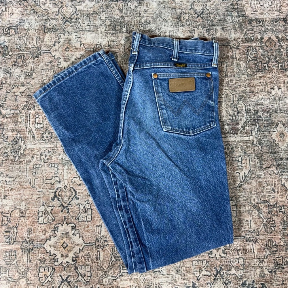 vinatge wrangler cowboy cut jeans 13mwz made in usa size 33x34